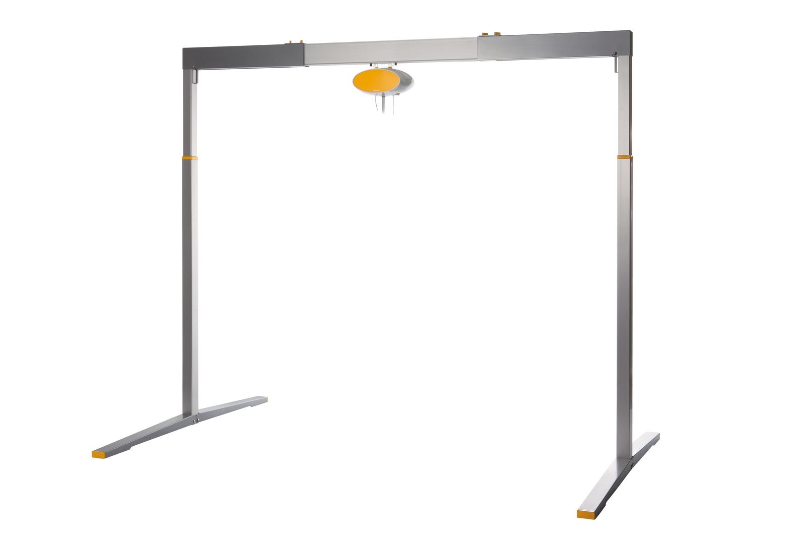 Free-standing rail system, room covering
